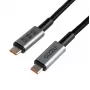 GIZZU 240W 20Gbps USB-C do USB-C Kabel 2m Czarny