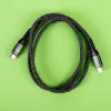 GIZZU 240W 480Mbps USB-C na USB-C pleciony kabel 1m czarny