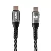 GIZZU 240W 480Mbps USB-C na USB-C pleciony kabel 1m czarny