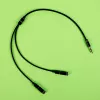 Gizzu 3-biegunowy kabel rozdzielający audio - czarny