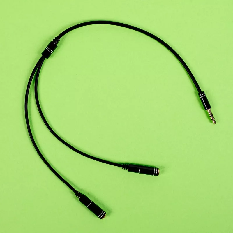 Gizzu 3-biegunowy kabel rozdzielający audio - czarny