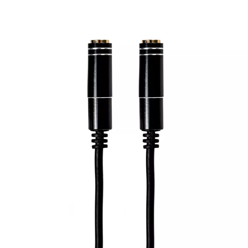 Gizzu 3-biegunowy kabel rozdzielający audio - czarny