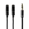 Gizzu 3-biegunowy kabel rozdzielający audio - czarny