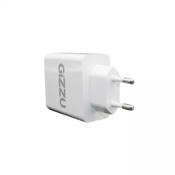 GIZZU 36W USB-C PD i QC3.0 Ładowarka ścienna z dwoma portami - Biała