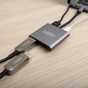 Gizzu 4-in-1 Type-C do podwójnego HDMI Hub