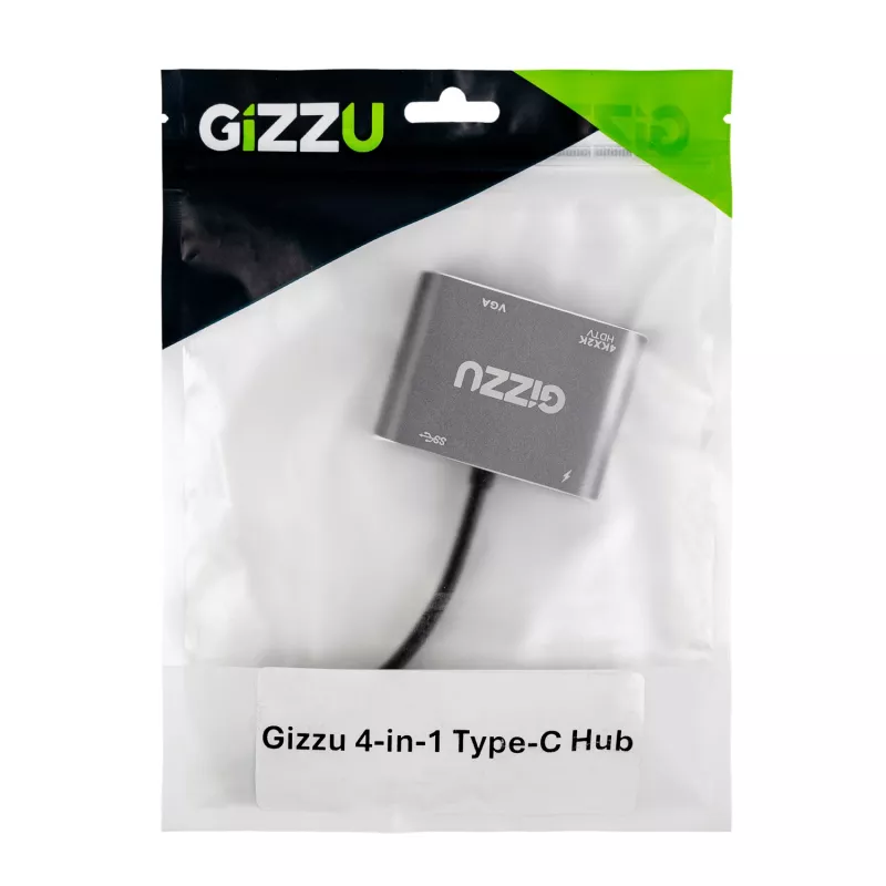 Gizzu 4-in-1 Type-C do HDMI/VGA/USB3.0 Hub