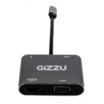 Gizzu 4-in-1 Type-C do HDMI/VGA/USB3.0 Hub