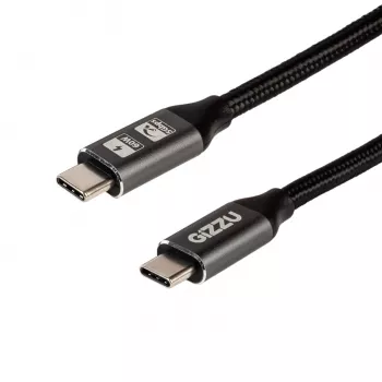 GIZZU 60W 5Gbps USB-C do USB-C Kabel 2m Czarny
