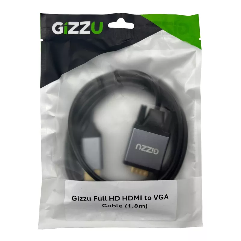 Gizzu Full HD HDMI na VGA Kabel (1,8 m) - Czarny