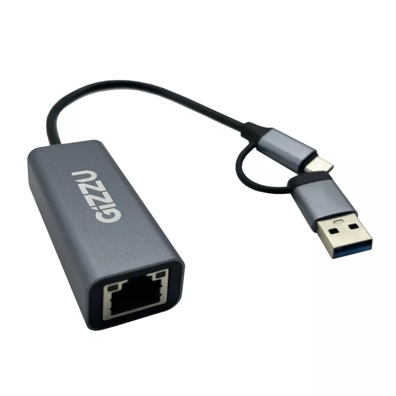 Gizzu High Speed Type-C/A do Gigabit Adapter Poly