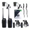 Gizzu Patrol Walkie Talkie Zestaw PMR446 8-kanałowy radiotelefon dwukierunkowy z VOX, skanowaniem, latarką – czarno-pomarańczowy (2 szt.)