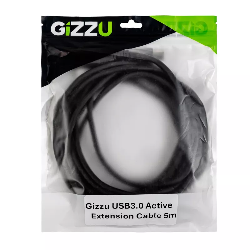 Gizzu USB 3.0 Active Extension Cable 5m - Czarny