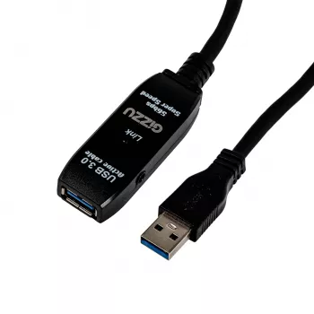 Gizzu USB 3.0 Active Extension Cable 5m - Czarny