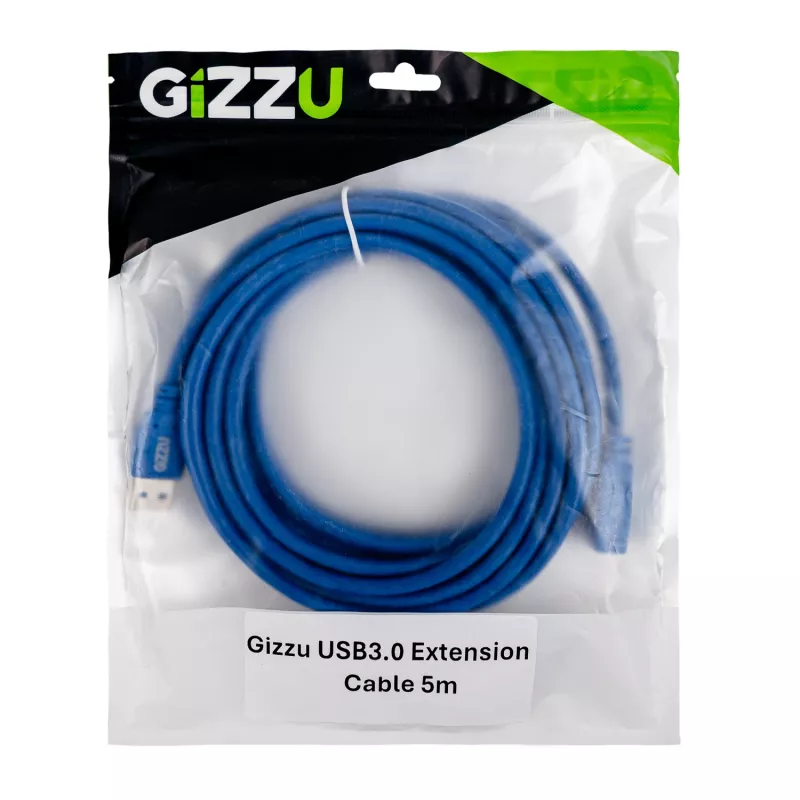 Gizzu USB 3.0 Przedłużacz 5m - Niebieski