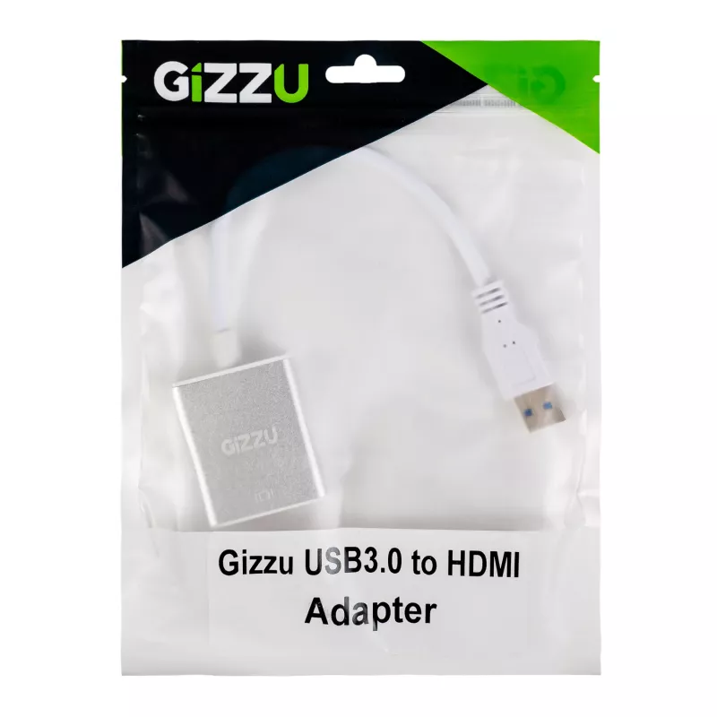 Gizzu USB 3.0 na HDMI Adapter - Full HD 1080p Video Output, Czarny