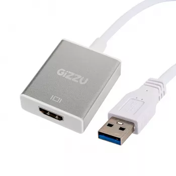 Gizzu USB 3.0 na HDMI Adapter - Full HD 1080p Video Output, Czarny