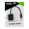 Gizzu USB 3.0 na VGA Adapter – Full HD 1080p zewnętrzny konwerter wideo, USB-A męski na VGA żeński, zasilany z USB, czarny