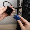 Gizzu USB 3.0 na VGA Adapter – Full HD 1080p zewnętrzny konwerter wideo, USB-A męski na VGA żeński, zasilany z USB, czarny