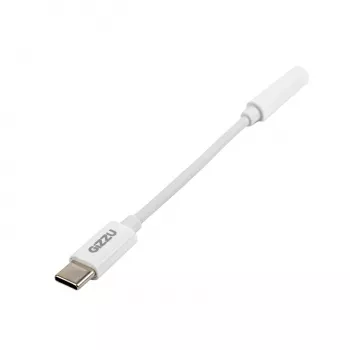 Adapter audio Gizzu USB Type-C na 3,5 mm AUX – biały
