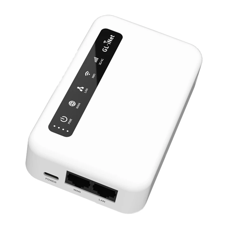 GL.iNet Puli 4G LTE przenośny router z baterią 5000mAh, OpenWrt, VPN, Wi-Fi 4, 2x Ethernet, USB, MicroSD, czarny