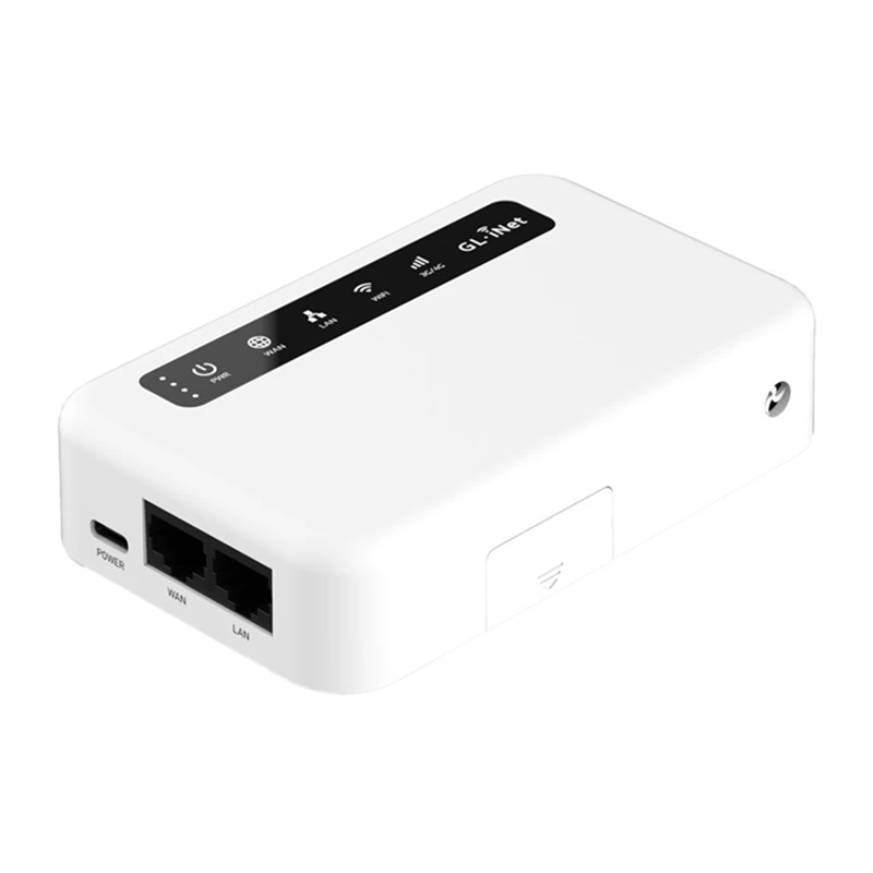 GL.iNet Puli 4G LTE przenośny router z baterią 5000mAh, OpenWrt, VPN, Wi-Fi 4, 2x Ethernet, USB, MicroSD, czarny