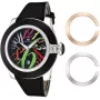 Zegarek damski GLAM ROCK GR32018 Miami Collection 44mm Swiss Quartz Stal nierdzewna Skóra Czarny