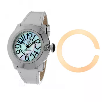 Zegarek damski GLAM ROCK GR32050 44mm Swiss Quartz Chronograph Biały Silikonowy Pasek