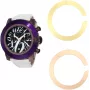 Zegarek damski GLAM ROCK GR32112 (44mm) - Swiss Quartz, biała ceramiczna luneta, silikonowy pasek