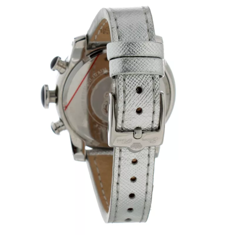 Zegarek damski GLAM ROCK GR32116 (44mm) - Swiss Quartz, stal nierdzewna, czarny pasek silikonowy