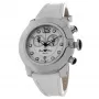 Zegarek damski GLAM ROCK GR32153 44mm Swiss Quartz, biała tarcza z masy perłowej, biały skórzany pasek