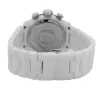Zegarek damski GLAM ROCK GR50116D (42mm) - Swiss Quartz, biała tarcza z masy perłowej, biały silikonowy pasek