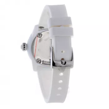 Zegarek damski GLAM ROCK GR64005 (40mm) - szwajcarski kwarc, biała ceramiczna luneta, silikonowy pasek