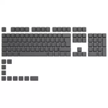 Glorious GPBT Keycaps - 115 PBT Keycaps, ISO, ES Layout, Black Ash