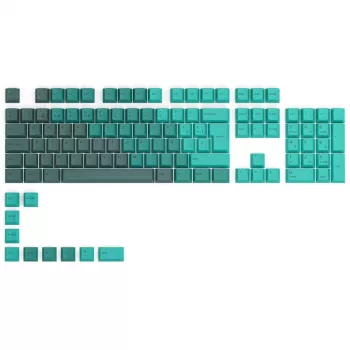 Glorious GPBT Keycaps - 115 PBT Keycaps, ISO, ES Layout, Rain Forest