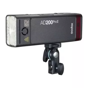 Godox AD200Pro II Zestaw Lampy Błyskowej Pocket Flash z Głowicą Bare Bulb i Fresnel, 200Ws, TTL/HSS, System 2.4GHz X