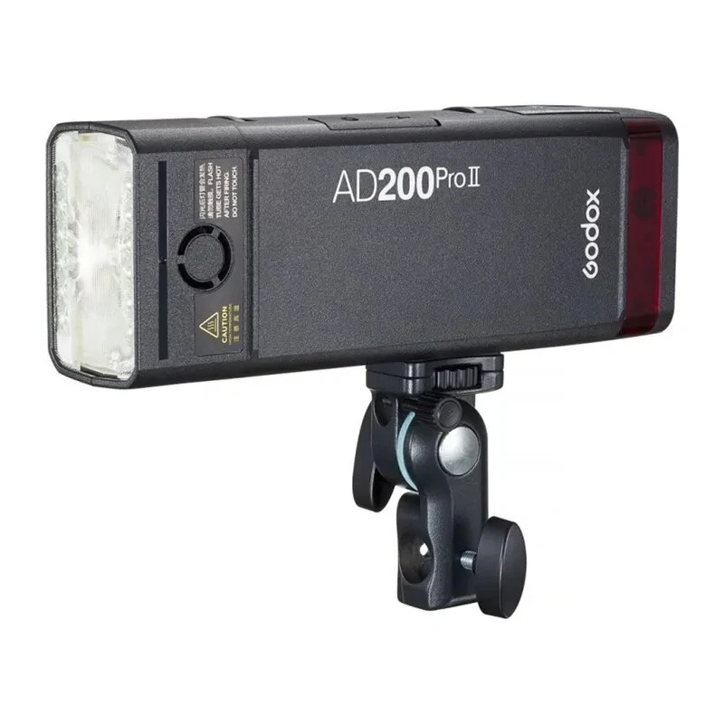 Godox AD200Pro II Zestaw Lampy Błyskowej Pocket Flash z Głowicą Bare Bulb i Fresnel, 200Ws, TTL/HSS, System 2.4GHz X