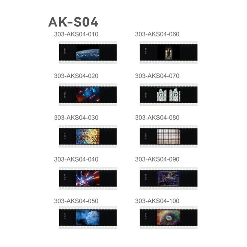 Godox AK-S04 Zestaw Slajdów – 6 Stalowych Wzorów Gobo do Okrągłej Głowicy Lampa Błyskowej AK-R1