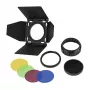 GODOX BD-10 AD300PRO Zestaw do lampy błyskowej z przesłonami typu barn door i 4 filtrami kolorowymi, mocowanie magnetyczne, stop aluminium