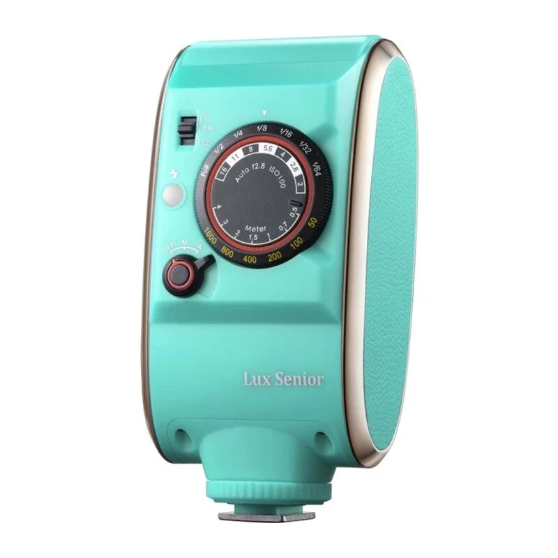 GODOX LUX Senior Flash (Zielony) Retro Lampa Błyskowa na Aparat z Trybami Auto/Ręcznym, Wbudowanym Akumulatorem, Wyświetlaczem OLED, Składanym Reflektorem
