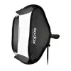 Godox SFGV8080 80x80cm Srebrna Softbox z Gridem i Mocowaniem Bowens, Grid 40°, Dyfuzory Wewnętrzny i Zewnętrzny, Szybki Montaż