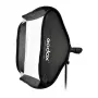 Godox SFGV8080 80x80cm Srebrna Softbox z Gridem i Mocowaniem Bowens, Grid 40°, Dyfuzory Wewnętrzny i Zewnętrzny, Szybki Montaż