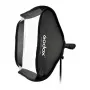 Godox SFUV5050 Składana Kwadratowa Softbox 50x50cm z Mocowaniem S-Type, Srebrnym Wnętrzem, Zdejmowanymi Dyfuzorami i Torbą Transportową