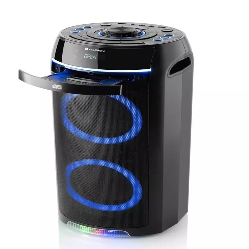 Gogen BPS736CD Bluetooth Speaker with CD, FM Radio, USB, AUX, Black
