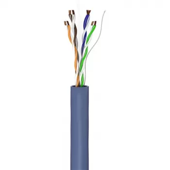 Goobay Cat 6a U/UTP Kabel sieciowy, 305 m, miedź lita, AWG 23, LSZH, niebieski (96097)