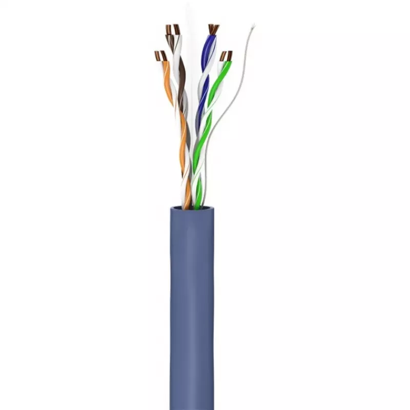 Goobay CAT 6a U/UTP Network Cable 50 m Blue - Solid Copper, AWG 23/1, LSZH (96092)