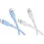 Goobay Ice Breeze zestaw 2x kabel USB-C silikonowy, 1,5 m, niebieski i biały (81257)