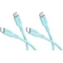 Goobay Zestaw 2x kabel USB-C silikonowy, 1,5 m, turkusowy (81248)