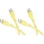Goobay Zestaw 2x kabel USB-C silikonowy, 1,5 m, żółty (81243)