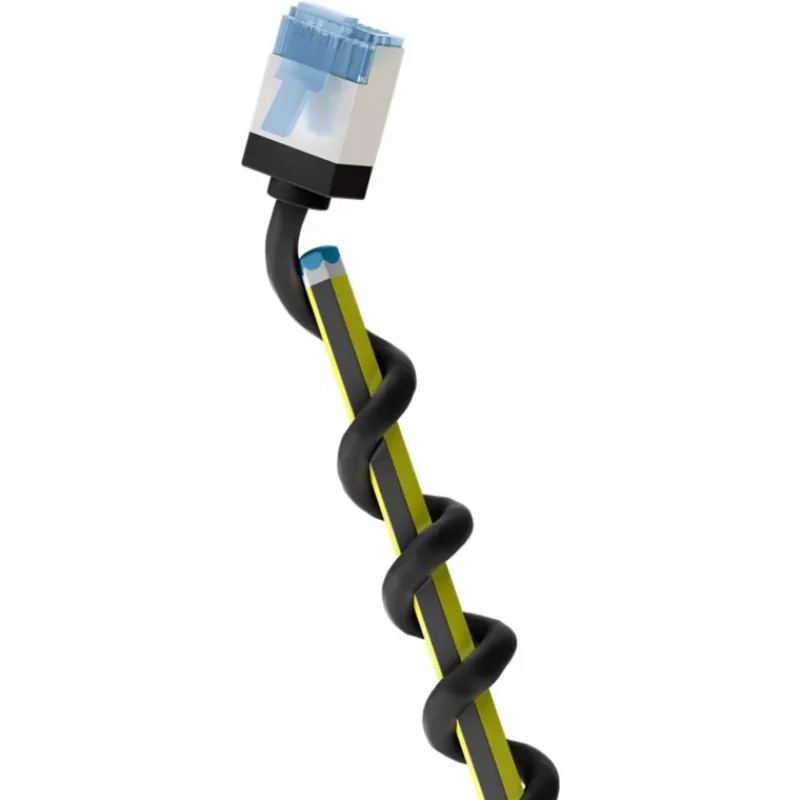 GOOBAY Ultra-flexible Cat.6a Slim Patch Cable, U/FTP (czarny, 2m, extra-short złącza) 74319