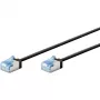 GOOBAY Ultra-flexible Cat.6a Slim Patch Cable, U/FTP (czarny, 2m, extra-short złącza) 74319